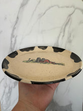 Load image into Gallery viewer, Farm Platter | Cow Print with Farm Transfer | ~ 10" Diameter