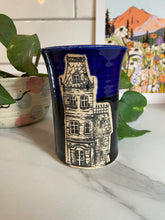 Load image into Gallery viewer, Haunted House Cup | Blue/Black | ~14oz