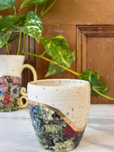 Load image into Gallery viewer, Floral Cup with REAL GOLD details | ~ 14 oz
