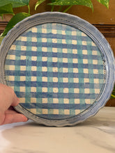 Load image into Gallery viewer, Blue Gingham Pie Plate | Shallow