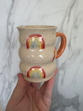 Load image into Gallery viewer, Rainbow Mug | Orange Handle | ~ 14 oz
