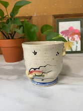 Load image into Gallery viewer, Shooting Star Cup | Blue foot | Hand grips | ~14oz

