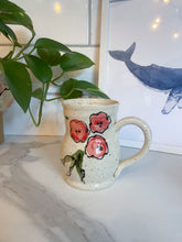 Load image into Gallery viewer, Booty Mug with Hand Painted Poppies | ~14oz

