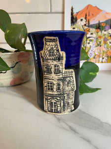 Haunted House Cup | Blue/Black | ~14oz