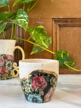 Load image into Gallery viewer, Floral Cup with REAL GOLD details | ~ 14 oz
