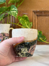 Load image into Gallery viewer, Floral Cup with REAL GOLD details | ~ 14 oz
