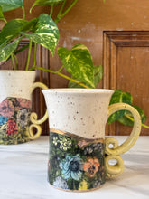 Load image into Gallery viewer, Floral Mug with REAL GOLD Details | ~14oz
