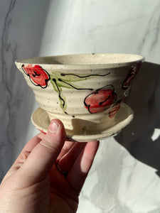 Poppy Planter with Drainage Hole ~6" Wide