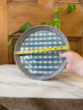 Load image into Gallery viewer, Blue Gingham Pie Plate | Shallow
