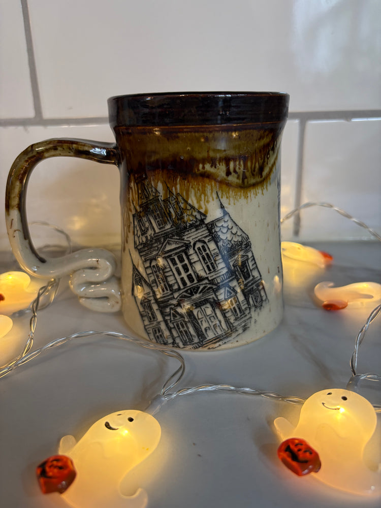 Halloween Mug | Haunted Houses | ~16 oz