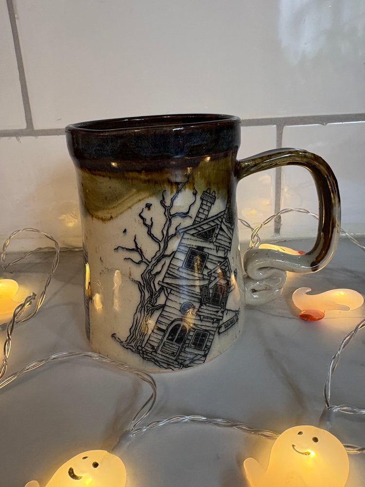 Halloween Mug | Haunted Houses | ~16 oz