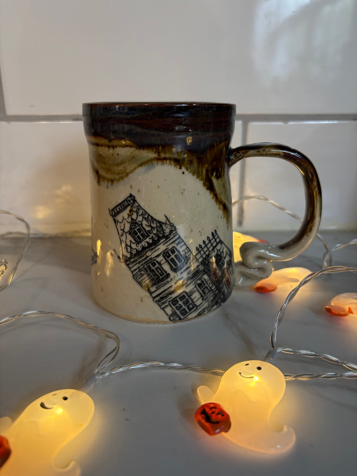 Halloween Mug | Haunted Houses | ~16 oz