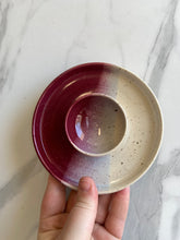 Load image into Gallery viewer, Snack Plate in &quot;Cranberry Cloud&quot; | ~ 6&quot; Diameter
