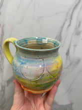 Load image into Gallery viewer, Mermaid Mug | Turquoise/Yellow | ~16oz
