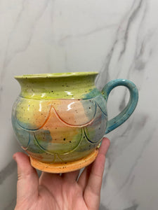 Mermaid Mug | Green/Turquoise| ~16oz