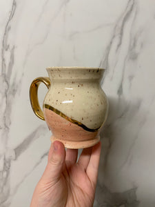 Pink Drip Mug | REAL GOLD Details | ~16oz