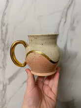 Load image into Gallery viewer, Pink Drip Mug | REAL GOLD Details | ~16oz
