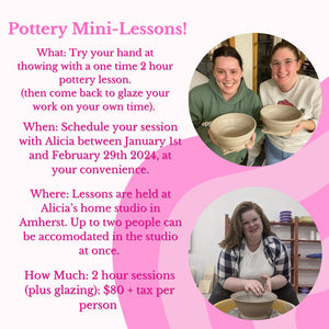 Pottery Mini-Lessons | January/February 2024
