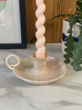 Load image into Gallery viewer, Candlestick Holder with Handle | Pink/White
