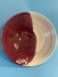 Large Bowl in "Cranberry Cloud" | ~11" diameter | SECOND